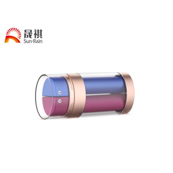 Dual oval airless bottle petg double squeeze cosmetic packaging