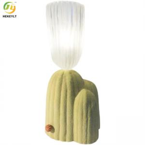 China G9 Cactus Flower Resin And Glass Green And Grey Finish Table Lamp For Bedroom wholesale