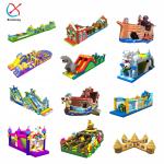 Inflatable Safari Park Bouncy Slide / PVC Inflatable Elephant Bouncer Colourful