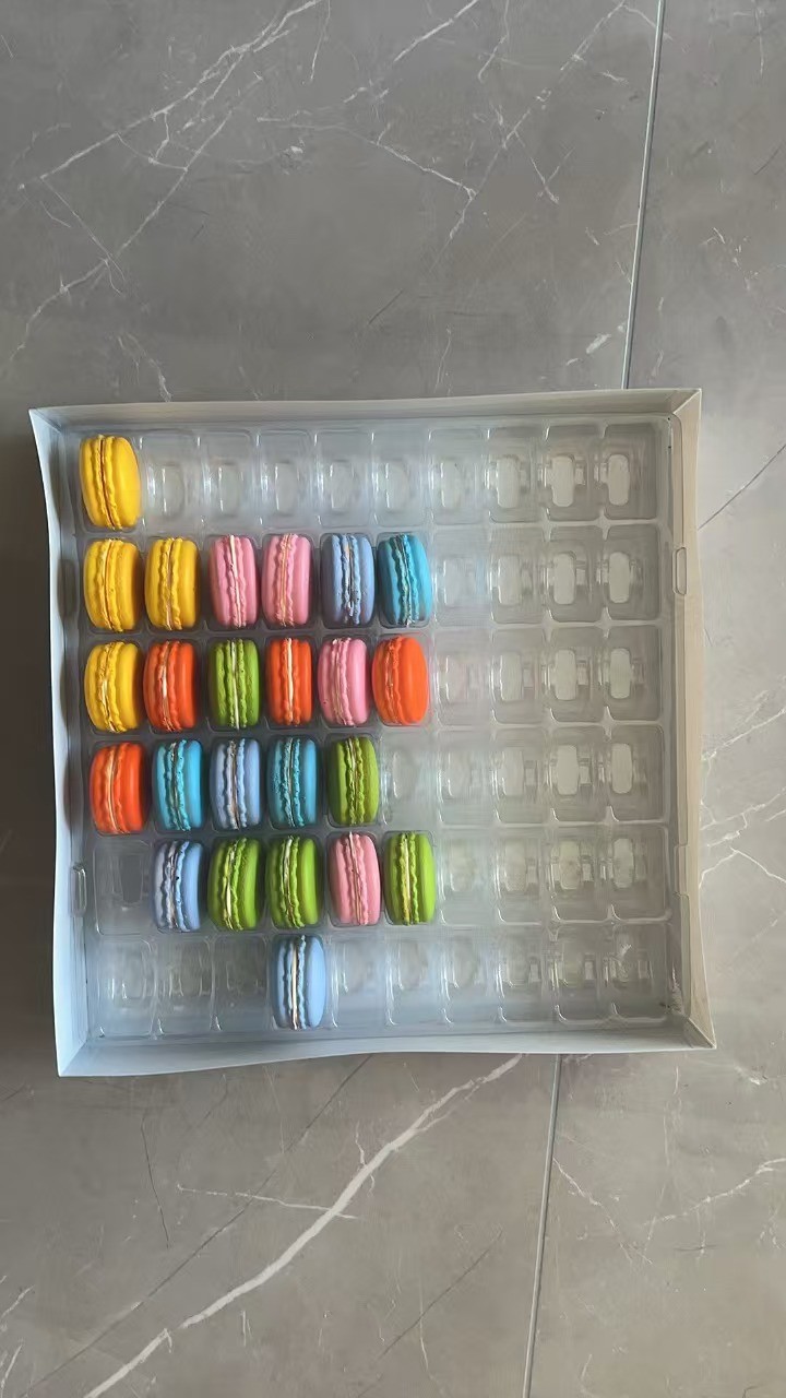 Macaron 33-grain Packaging Transparent Macaron Tray Packaging Manual Box Macaron Packaging Portable Macaron Packaging Transparent Box Macaron