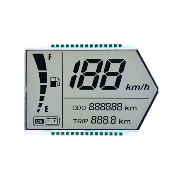 Motorcycle Segment LCD Display Module Speedometer Odometer TRIP Mileage Fuel Battery Gauge LCD Screen for Motorbike Dashboard