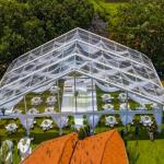 Transparent PVC Aluminum Frame Outdoor Curve Tent For Wedding Meeting waterproof