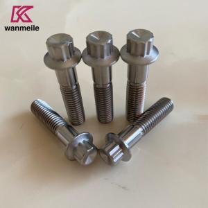 China gr5 Ti6al4v 12pt flange screws M7 M8 Titanium bolt for wheel hub wholesale