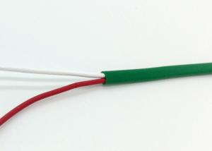 China Flat 2 Core Fire Alarm Cable , External Alarm Cable Yellow / Green PVC Tinned Copper wholesale