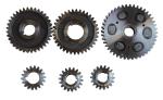 Carbon steel Diesel Engine Gear S195 S1100 Gear sets 6pcs/set nitriding black