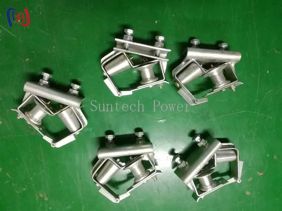 5KN Rated Load Skyward Corner Stringing Block for Cable Jump-Out Prevention and Ultra-Lightweight Overhead Line Angle Tower Cable Pulling