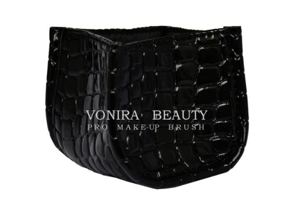 Pro Snake Leather Makeup Brush Holder Cosmetic Box Storage Case Pen Organizer