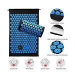 Cotton Fabric Acupressure Mat and Pillow Set with Massage Ball