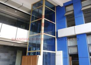 China Full Glass Shalfless Pitless Residential Hydraulic MRL Traction Elevator wholesale