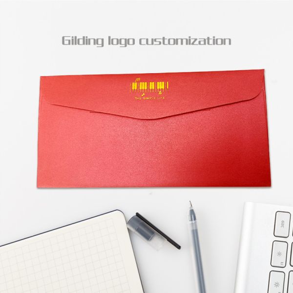 New Year'S Red Envelope With Gold Gilding Edge Gold Pattern Gilding Envelope Card