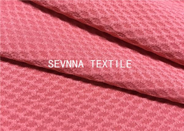 Solid High Colorfastness Recycled Swimwear Fabric Diamond Textured Spring And