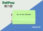 Reliable NiMH 9V Rechargeable Battery , 130mAh Aa Industrial Batteries