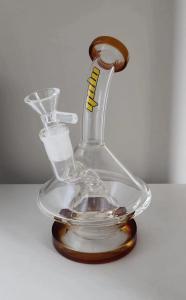 China Colorful Dab Oil Rig Bong Recycler Smoking Water Pipe With 14.4mm Joint Banger wholesale
