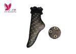 Lace Opening Women'S Fishnet Ankle Socks With Shiny Floral Lace OEM