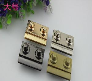 China Hot Sale Durable Nickel Color Metal Press Lock Clasp Purse Closure Squeeze Turn Lock wholesale
