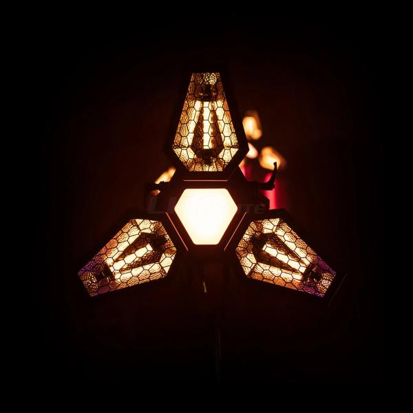 3* 60W RGB Infinitely Rotating Strobe Triangle Pixel Retro Effect Light