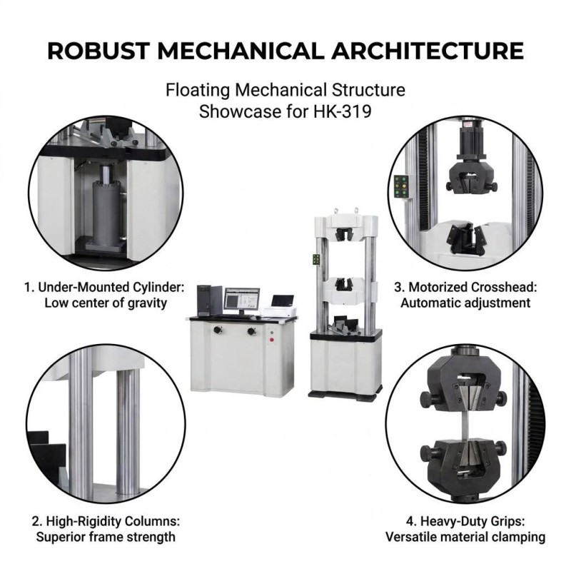 300kN Universal Testing Machine ISO ASTM Standard Servo Hydraulic Tensile Compression Tester