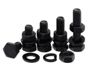 China Din931 Hex Head Bolt Black Screw Bolt M6 M10 M14 Steel Material ASME B18.6.3 on sale