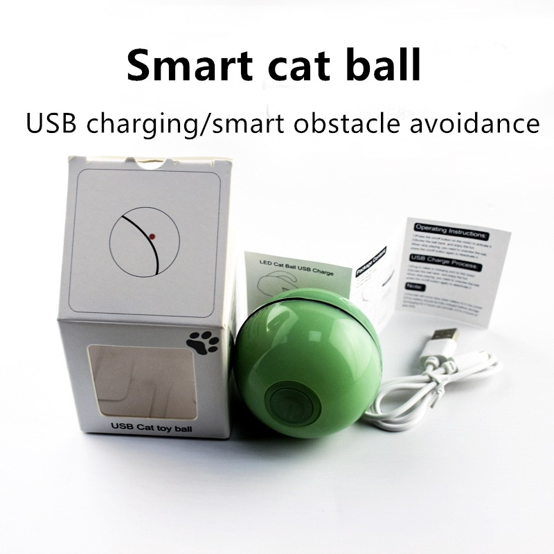Pet Cat Toy LED Light Teasing Cat Ball USB Charging Intelligent Teasing Cat Toy Cat Supplies