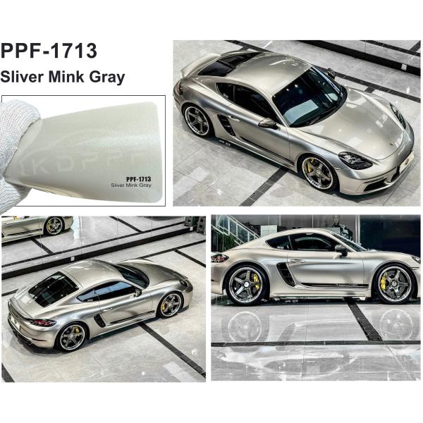 Sliver Mink Gray Dry Installation Color Paint Protection Film Self-Healing Grey