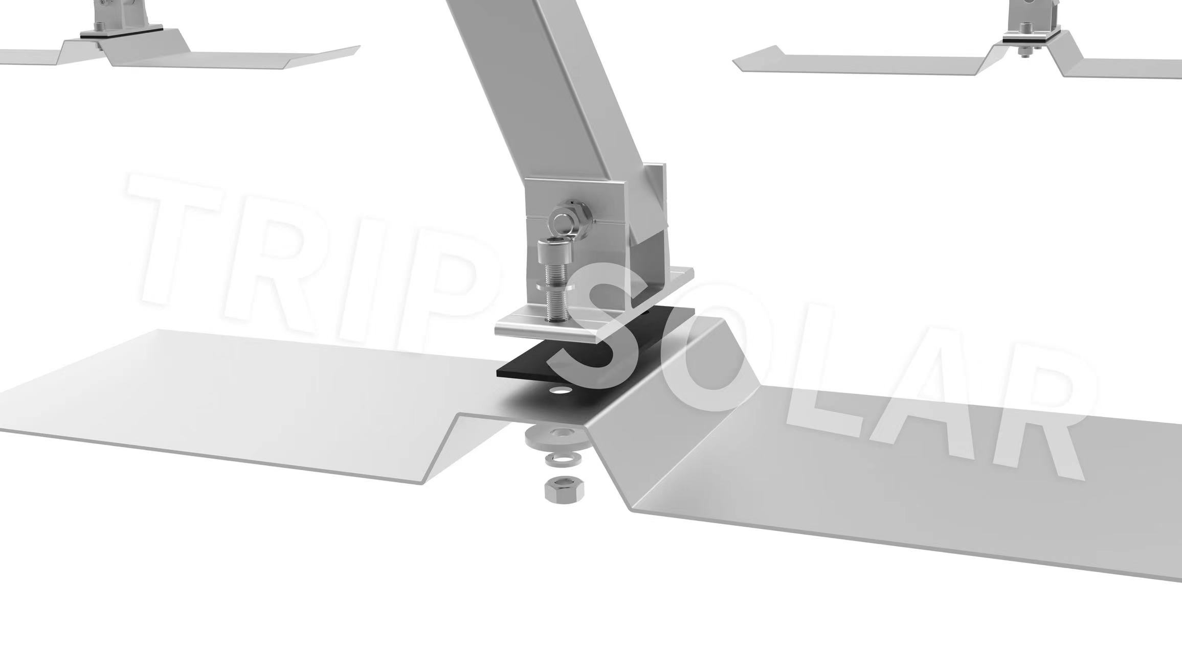 25-30 Years of Service Life Solar Railing Ballasted Roof Mounting System for Flat Roof