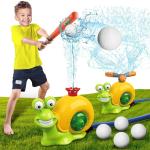 Parent-Child Interactive Toy Plastic Summer Outdoor Snail with Baseball Rotating