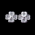 Red / White Epoxy Children Silver Jewellery Plated Rhodium 925 Silver Smile