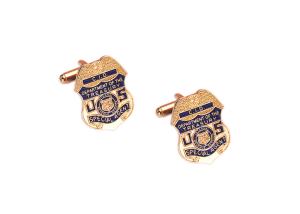 China Copper, Zinc Alloy, Aluminum Cid Cufflink By Brass Stamped With Soft Enamel, Gold Plating wholesale