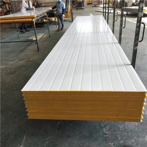 China sound insulation prefabricated house 50mm rock wool embossing sandwich panel wholesale