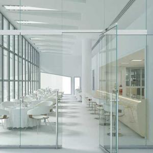 China Finished Surface Aluminium Commercial Frameless Glass Door for Bathroom Popular Choice wholesale