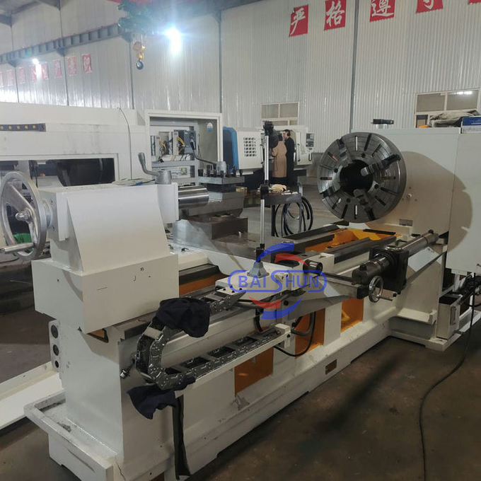 Double Chuck Horizontal Fanuc CNC Pipe Threading Lathe Machine For Metal