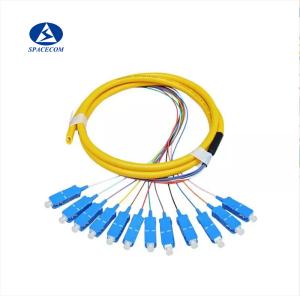 China 12F Optical Fiber Pigtail ,12 core Fiber Cable Patch Cord 1m sc lc wholesale