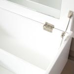Brown White Wooden Dressing Table With Mirror Large Capacity Luxury For Bedroom