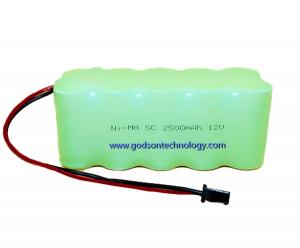 China Rechargeable Emergency Exit Light Batteries NiMH Battery 12V SC 2500mAh wholesale