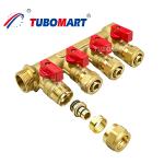 High Performance Brass Pex Manifold 2 - 12 Way Water Plumbing Manifold