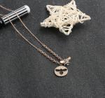 Swarwski Ccopy Bee Pendant Necklacae Stainless Steel Rose Gold Neckalce Bee