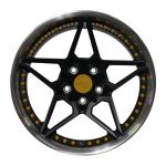 factory direct custom 18 to 22 inch aluminum yellow brushed car forged wheels