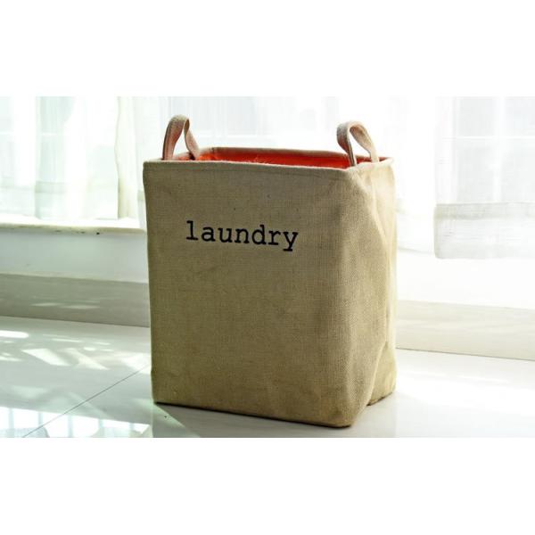 Waterproof Jute Foldable Laundry Basket Dirty Clothes Basket For Packing