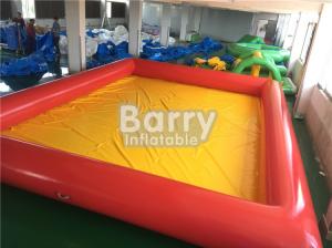 China Square Yellow And Orange Inflatable Swimming Pool For Kids Playground wholesale