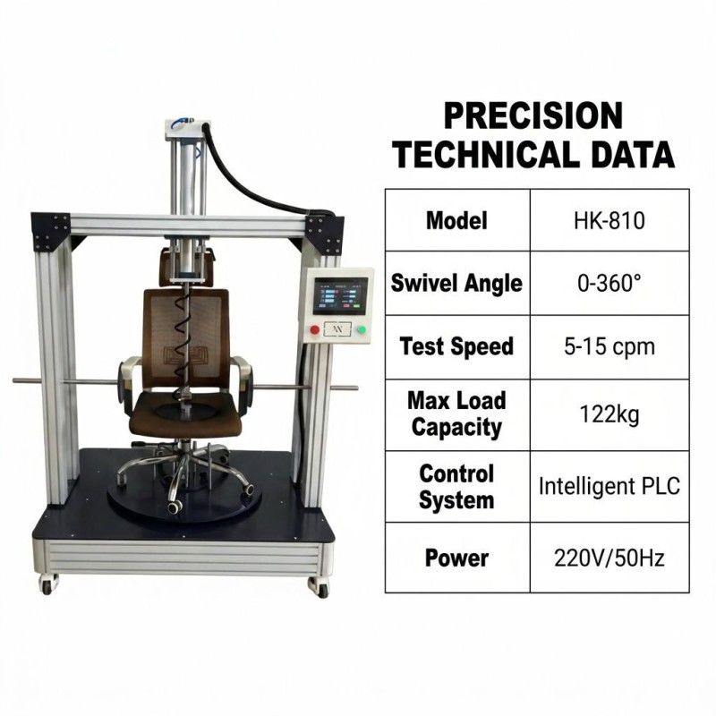 Automatic Chair Rotation Fatigue Testing Machine with 200kg Load for Swivel Chair Life Cycle Test