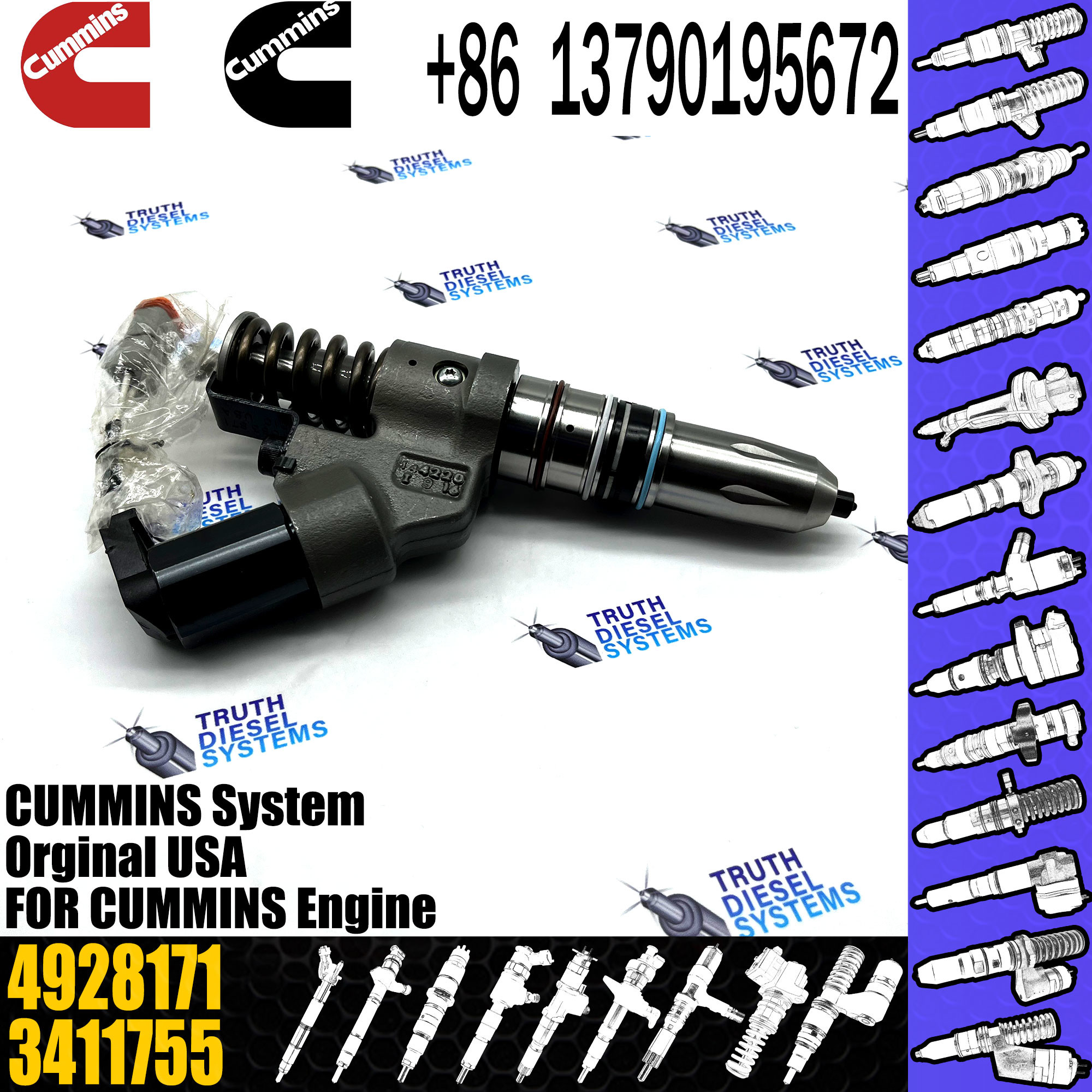 QSM11 M11 ISM11 Diesel Engine parts 4928171 4903472 4903319 4902921 4903084 Fuel injector for cummins