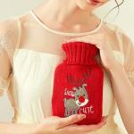 High Capacity Rubber Heat Water Bag With Super Soft Plush Cover For Warm