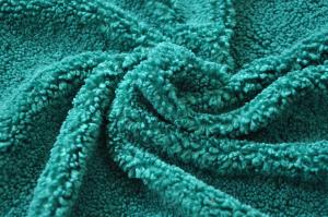 China Green 100P Wool Warp Knitted Fabric With Good Longitudinal Stability wholesale