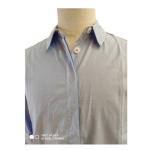 Cotton Ladies Casual Wear Summer Fashion Simple Tops Turn Down Collar Shirt