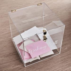 China Acrylic Cube Favor Box for wedding decorate acrylic plastic wedding gift box on sale