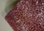 Pink Chunky Glitter Wall Fabric , Non - Woven Beautiful Glitter Fabric Sheets