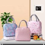 Custom Printed Striped Oxford Insulated Lunch Cooler Bags