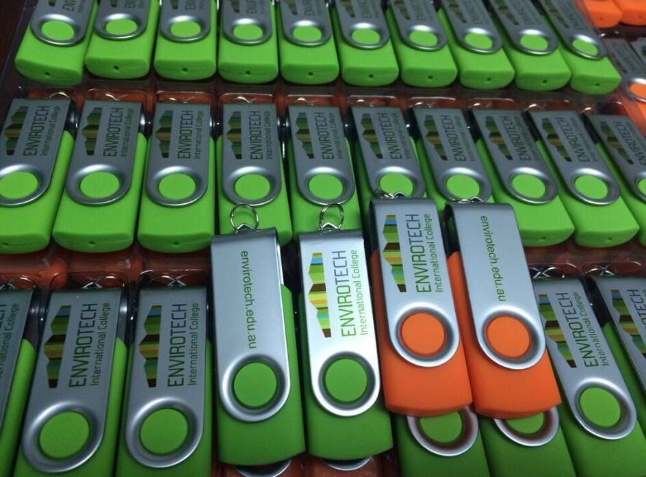 Durable Customized Promotional Gifts 2.0 Swivel USB Flash Drive / USB Disk