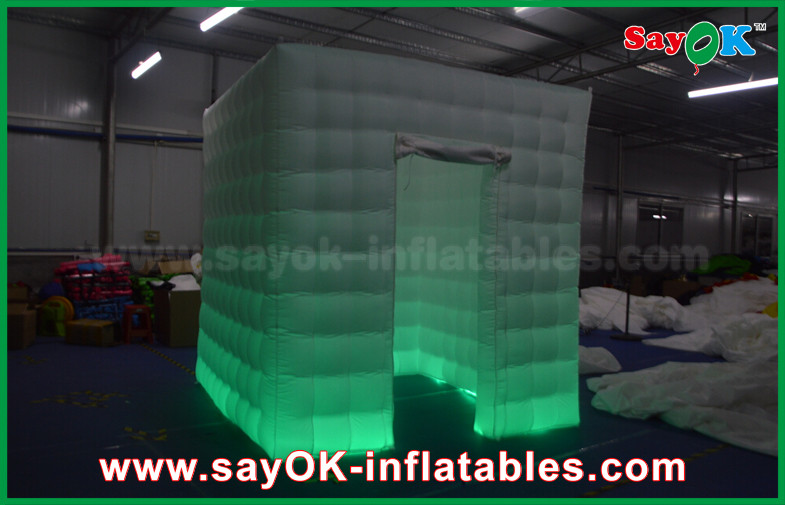 Advertising Booth Displays Oxford Cloth 2.5 X 2.5 X 2.5m Photo Booth Tent Inflatable Kiosk Shell Cube