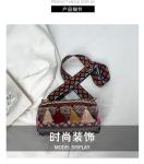 FASHION CHINESE NATIONAL STYLE WIDE SHOULDER STRAP PILLOW BAG CROSSBODY BAG